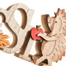 Herfst houten bord - 25x2.5x9 cm