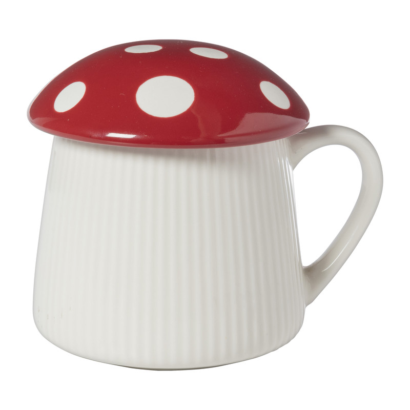 Paddenstoel mok - rood - 350 ml