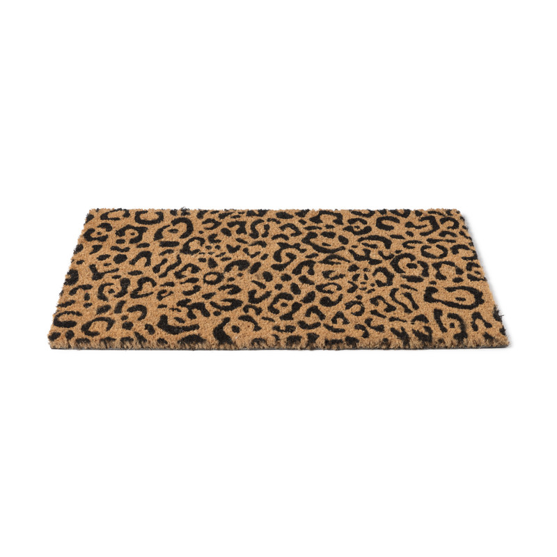 Let op Voornaamwoord Opname Deurmat luipaard print - 60x40 cm | Xenos
