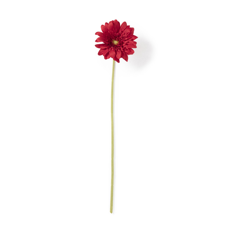 Kunstbloem gerbera - rood - 60 cm