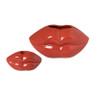 Vaas lippen - rood - 11x25x12 cm