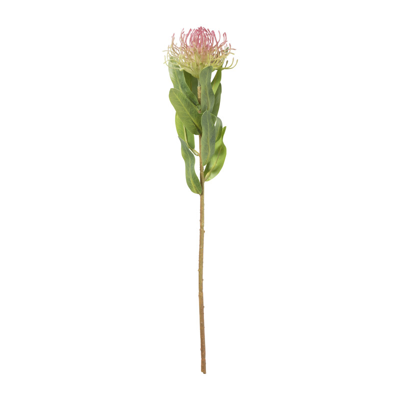 Kunstbloem leucospermum - fuchsia - 48 cm