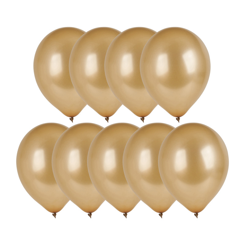 Stevenson Plantkunde Verwoesting Ballonnen metallic - goud - set van 9 | Xenos