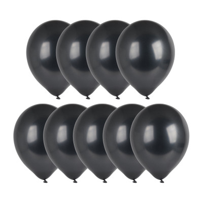 Verwacht het temperen conjunctie Ballonnen metallic - zwart - set van 9 | Xenos