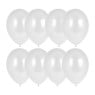 Ballon metallic - wit - 8 stuks