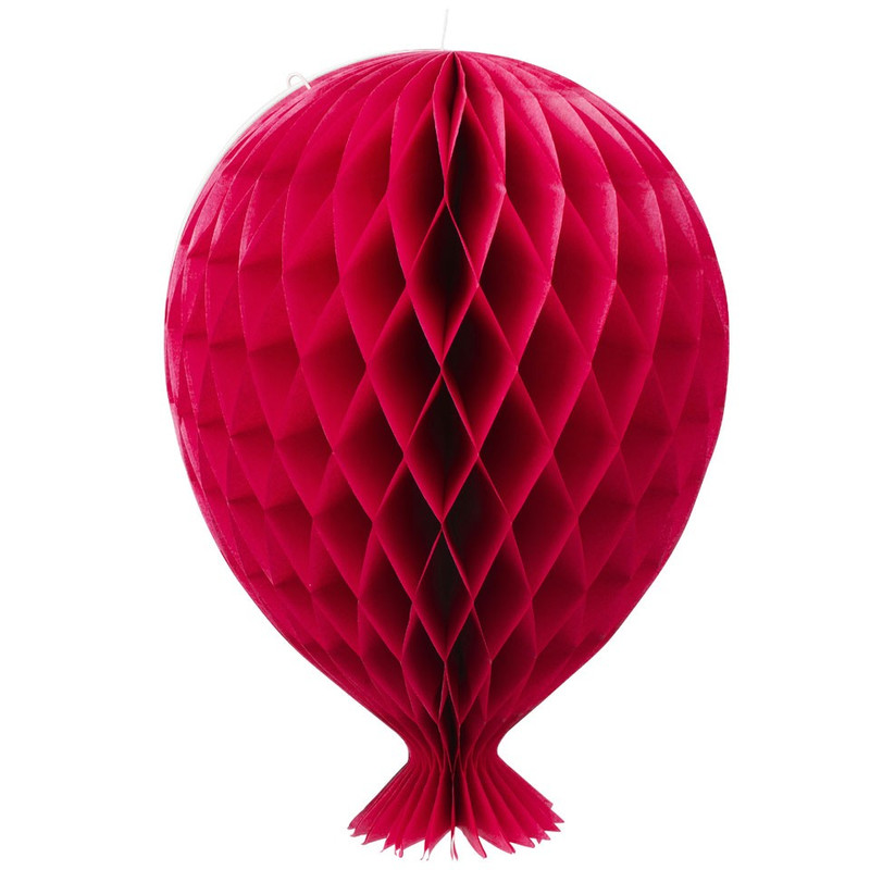 Honeycomb ballon - fuchsia - set van 2