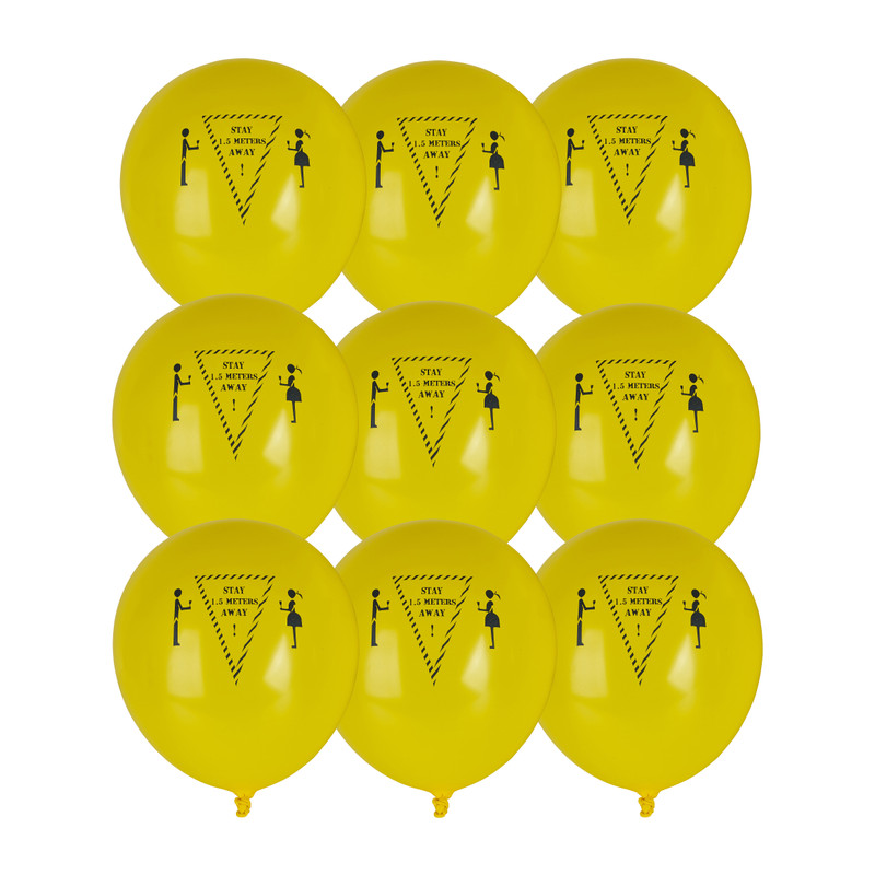 vochtigheid map Jaar Ballon 1.5 meter - set van 9 | Xenos