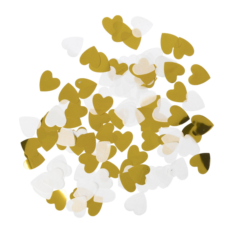Tomaat opvoeder Taille Confetti hartjes Goud/Wit | Xenos