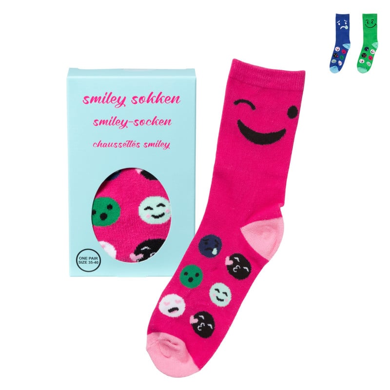 Sokken Smiley - one size - diverse varianten