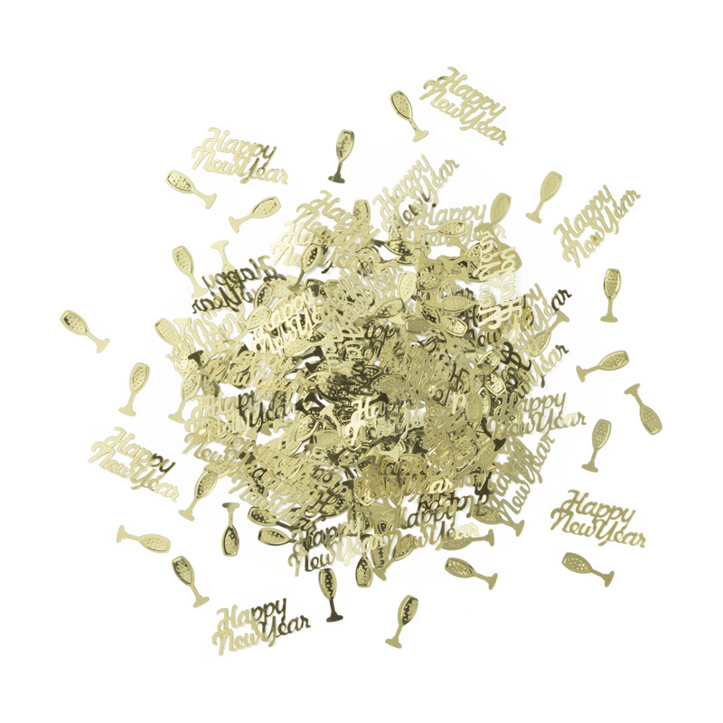 Confetti happy new year - goudkleurig - 10 gr