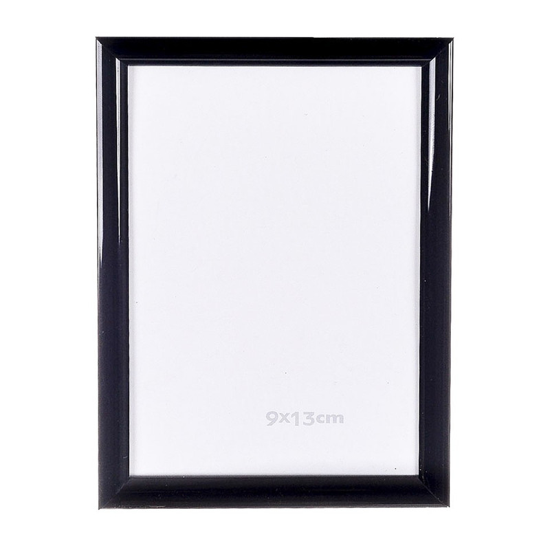 Fotolijst kunststof zwart 9x 13 cm