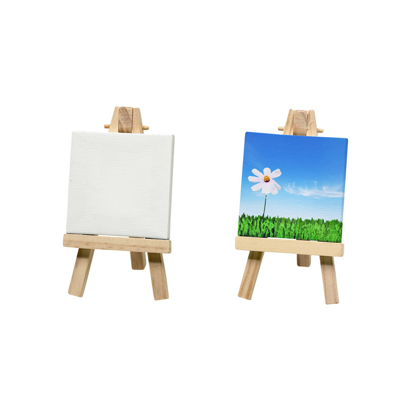verlangen Zenuwinzinking Preek Mini canvas + ezel - 6.5x6.5 cm - set van 2 | Xenos