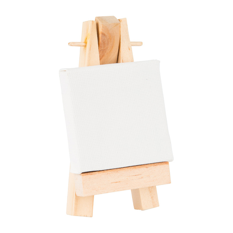 Bestrating Christendom gebouw Mini canvas + ezel - 5x5 cm | Xenos
