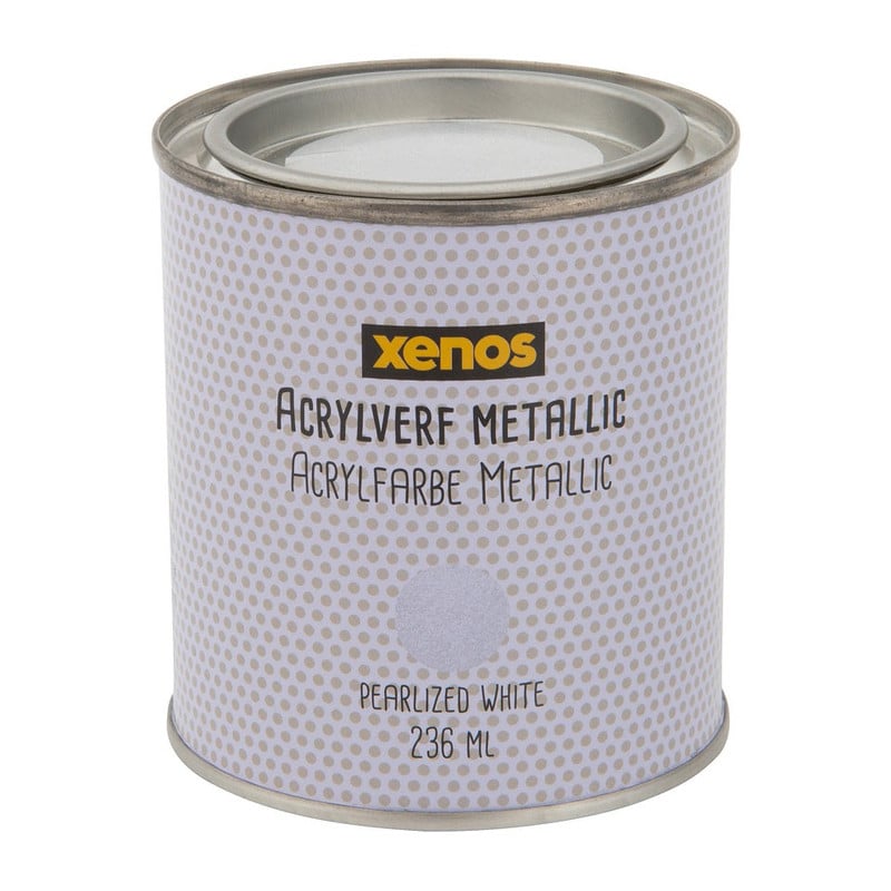Rouwen uitvinding Officier Metallic verf - wit - 236 ml | Xenos