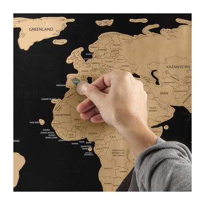 Boos NieuwZeeland Vertrek World scratch map - 80x45 cm | Xenos