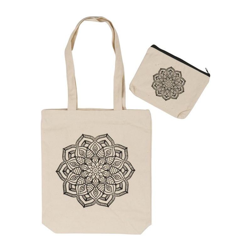 natuurkundige Veranderlijk kwaliteit Shopping bag met etui - mandala | Xenos