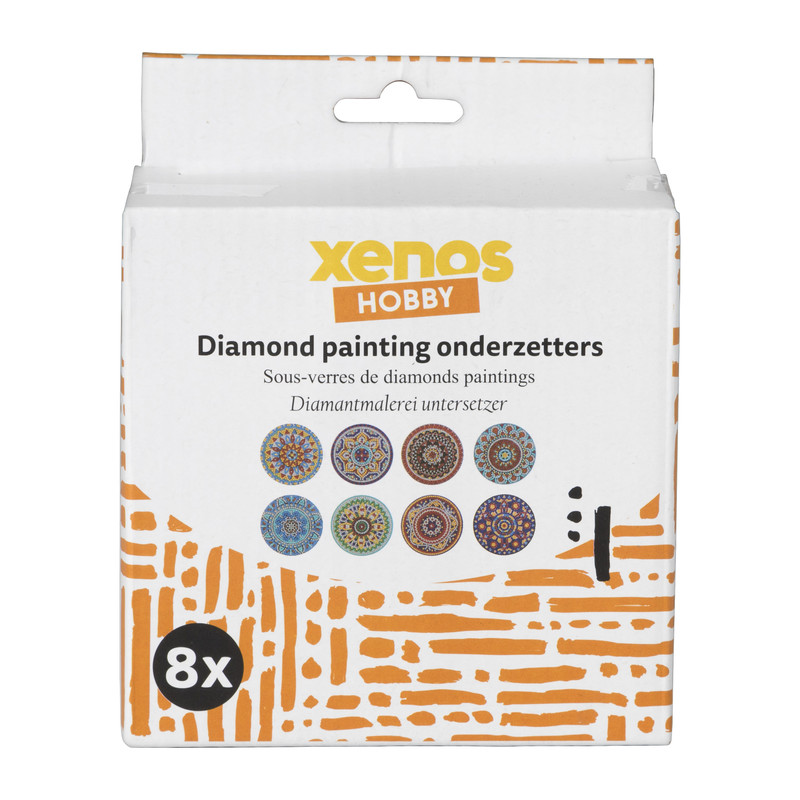 Xenos Diamond painting onderzetters - ø12,5x8 cm