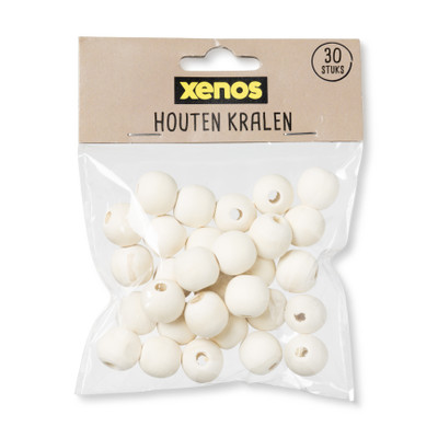 Houten kralen - naturel - 30 | Xenos
