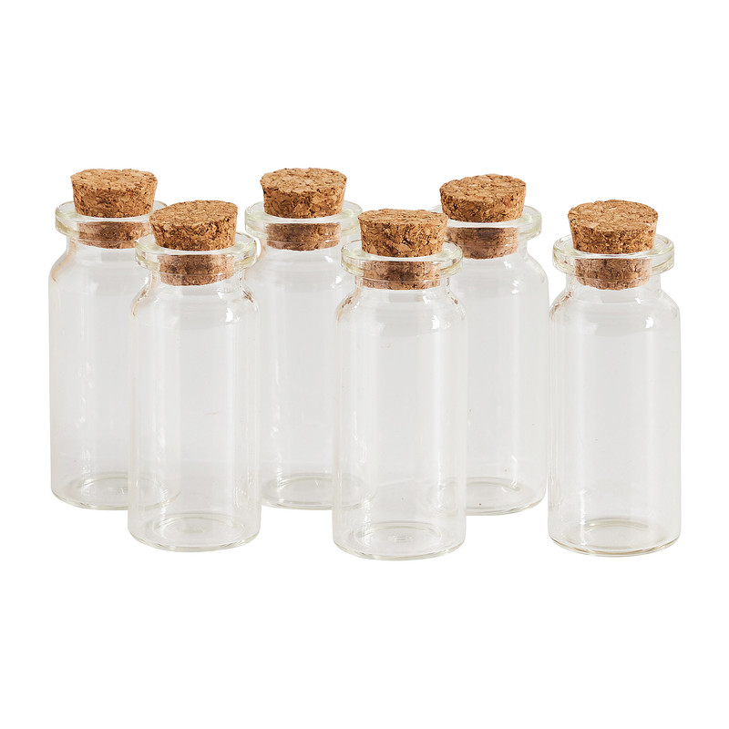 Psychologisch Vallen infrastructuur Mini flesjes met kurk - 6 stuks - 6x10 ml | Xenos