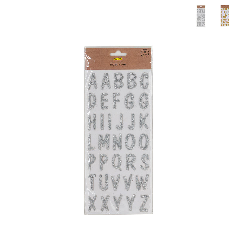 Stickers alfabet - diverse varianten - 25x12 cm
