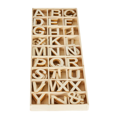 Gloed Jabeth Wilson Vertrouwelijk Houten letters in kistje - set van 162 | Xenos