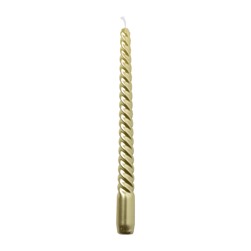 Dinerkaars metallic twist goud ø2x25 cm