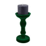 Kaarshouder velvet - groen - 20 cm 