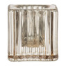 Kandelaar rib glas - helder - 4x4x4 cm