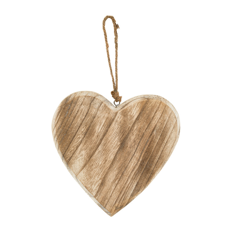 Duur voorkomen schade Decoratieve hanger hart - 19x20x2,5 cm | Xenos
