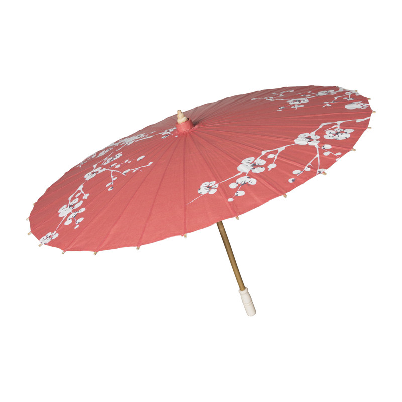 Parasol papier - rood - 82 cm