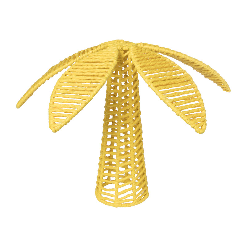 Decoratie palmboom - geel - 34x34x30 cm