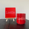 Siertegel Liefde - rood/roze - 10x10x0.5 cm