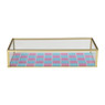 Tray goud met blokjes klein - goud/roze/blauw