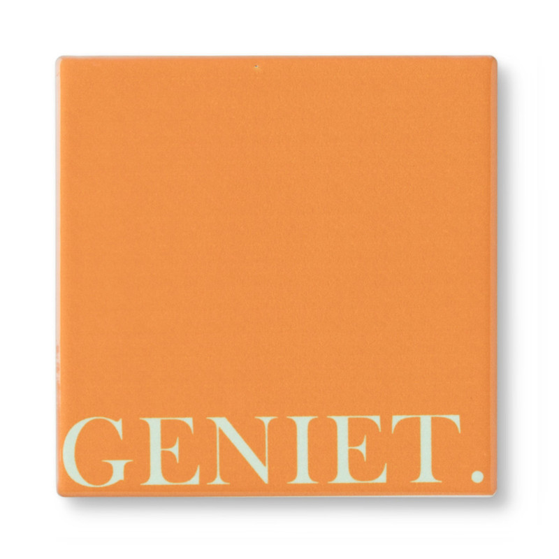 Siertegel Geniet - 10x10x0.5 cm