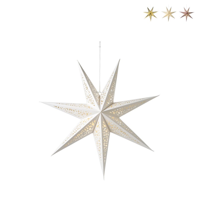 Kerstster LED - papier - diverse varianten - 60 cm