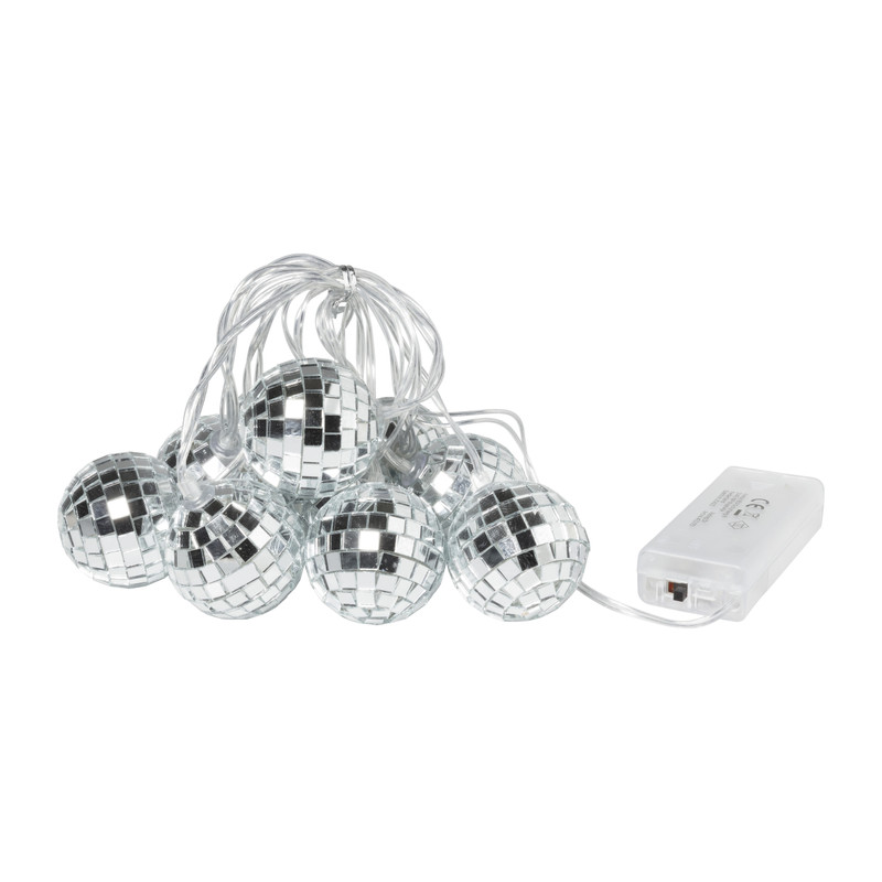 Slinger met discoballen - 10 LED - 165 cm