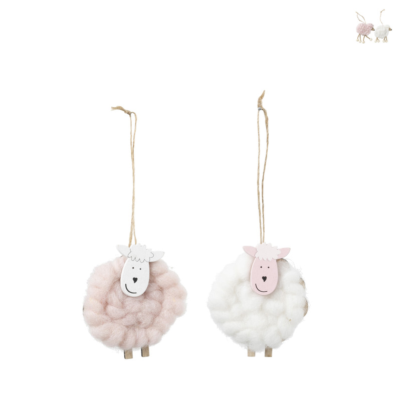 Hanger schaap wol - set van 2 - diverse varianten