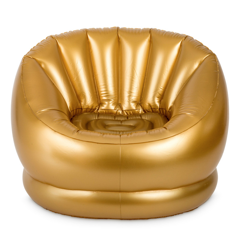 meesteres Waarnemen Graf Opblaasbare stoel - goud - 95x86x66 cm | Xenos