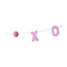 Slinger met XOXO, pailletten en pompoms - 110 cm