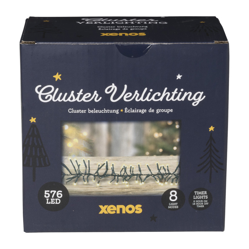 Clusterverlichting LED - Warm Wit - 576 Lampjes - 4 Meter | Xenos