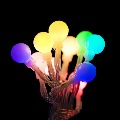 Handvest karbonade browser LED verlichting gekleurde bolletjes - 20 lampjes - 200 cm | Xenos
