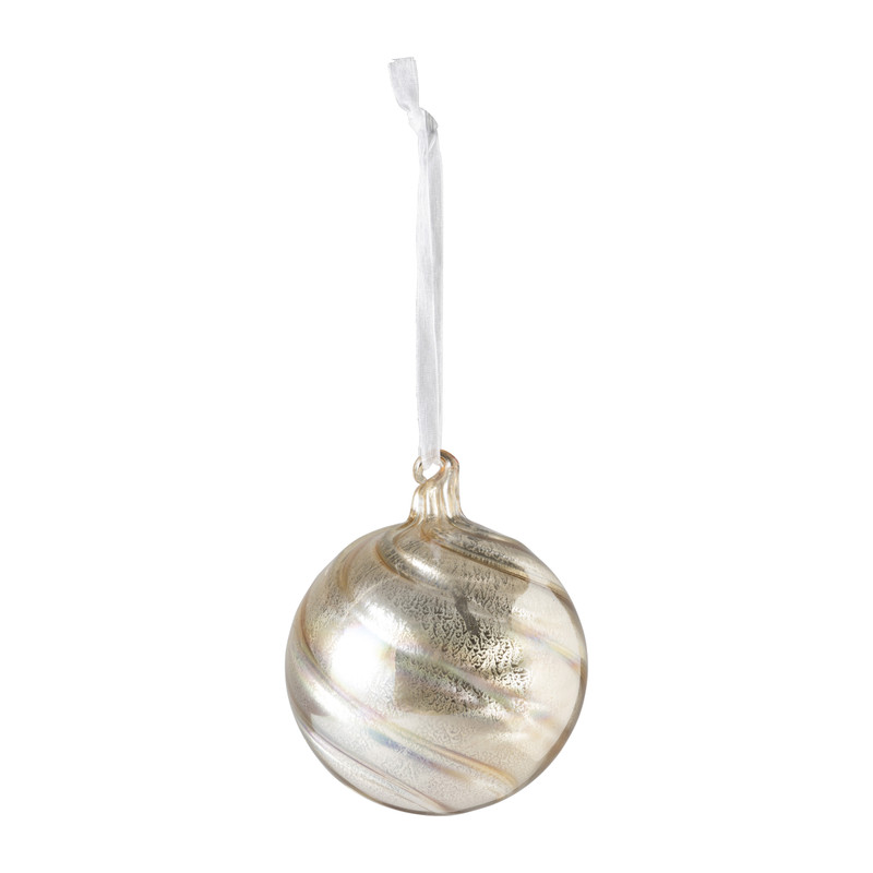 Kerstbal marble goud - diverse varianten - ⌀8 cm