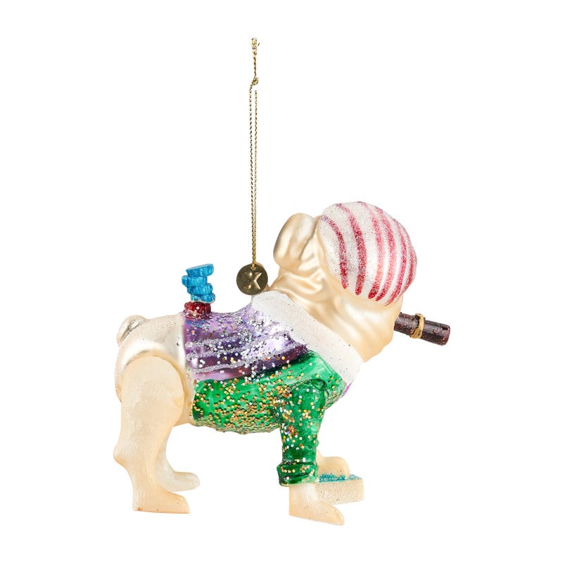 Kersthanger bulldog - 13 cm