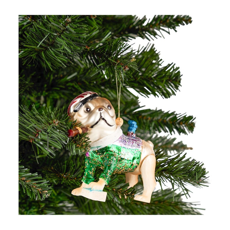 Kersthanger bulldog - 13 cm