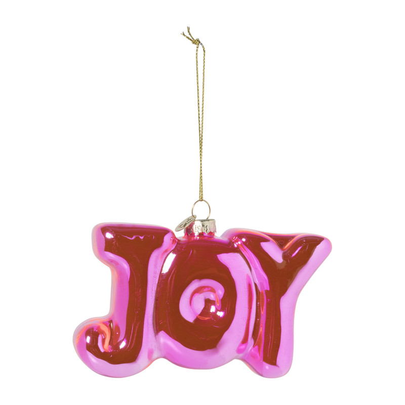 Kersthanger JOY - glas - 7x11.5x3.5 cm