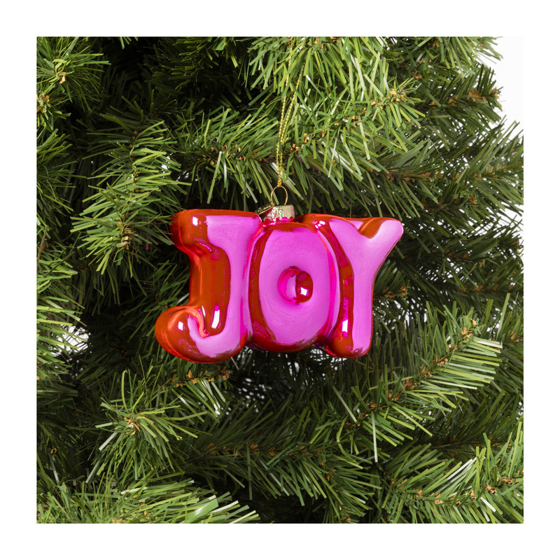 Kersthanger JOY - glas - 7x11.5x3.5 cm