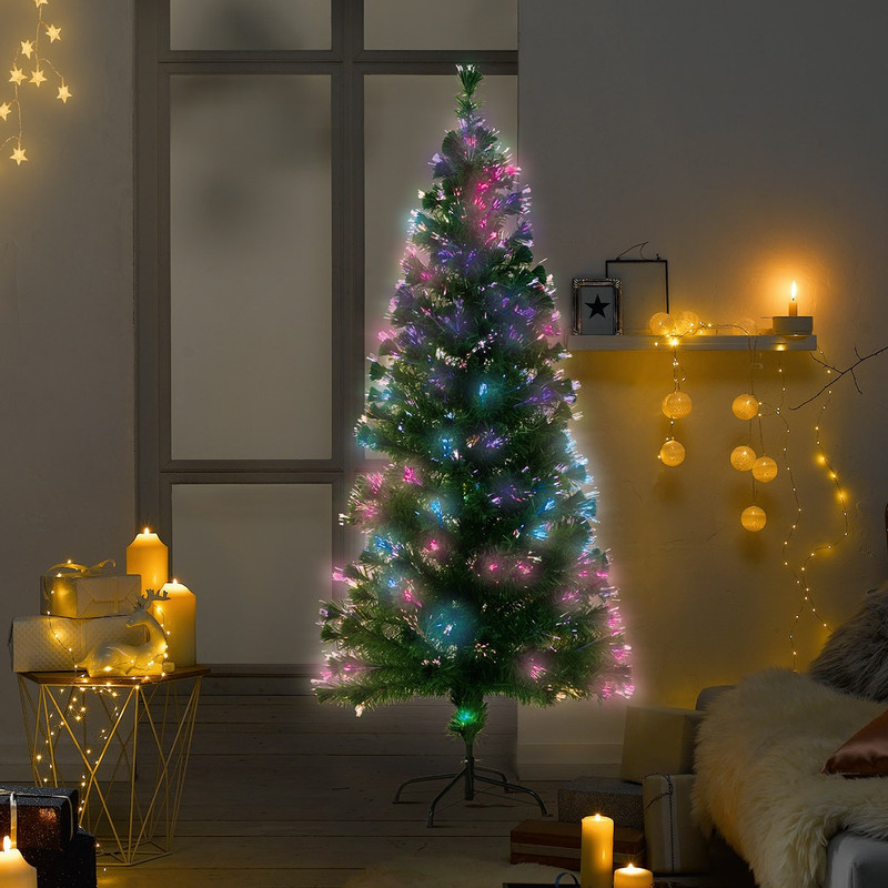 schaamte Het hotel uitlijning Fiber optic kerstboom - groen - 180x75 cm | Xenos