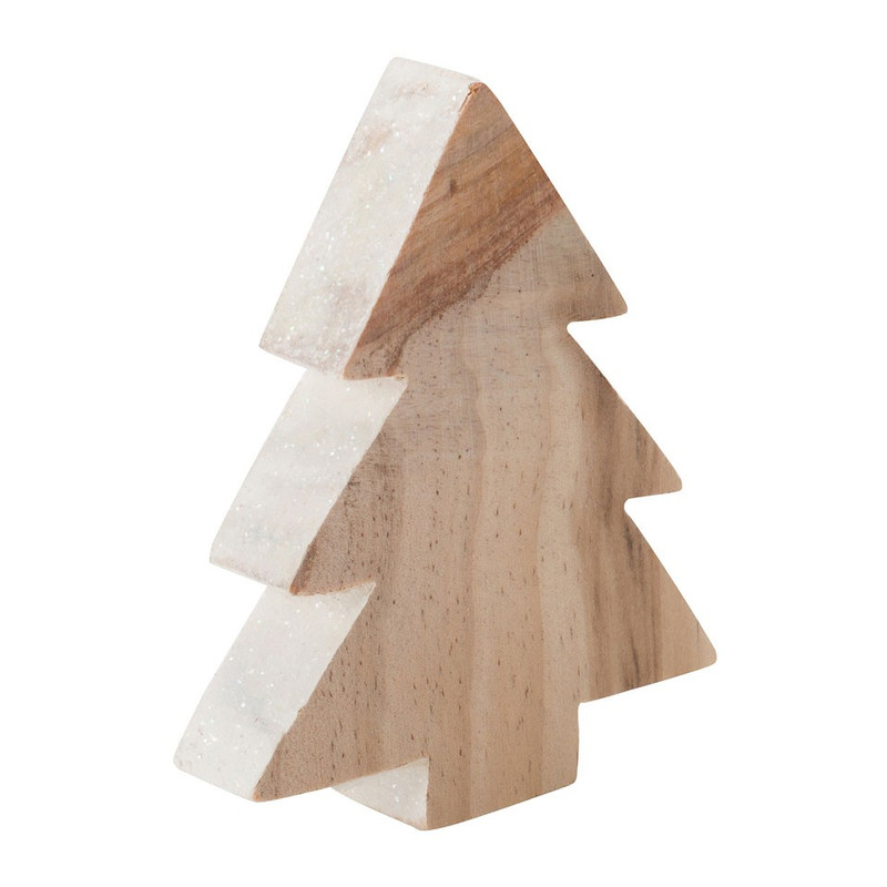 Niet genoeg fusie herberg Kerstboom hout - glitter - 7x10 cm | Xenos