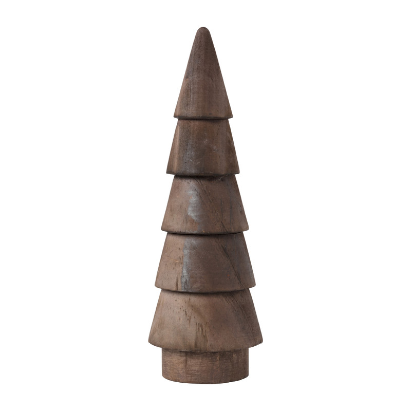 kruising lucht Rijd weg Kerstboom hout - wit - ø5.3x15.5 cm | Xenos