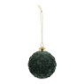 Kerstbal velvet groen bobbels